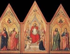 Giotto The Stefaneschi Triptych c1330 detail1 verso.   