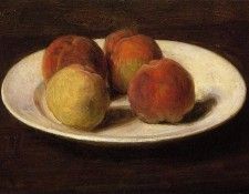 Fantin Latour Still Life of Four Peaches. -, ---