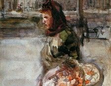 Israls Isaac Woman with gabbage basket Sun. Israels, 