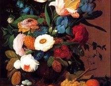 bs-flo- Severin Roesen- Still Life- Flowers And Fruit. Roesen, 