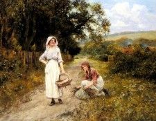 King John Yeend Faggot Gatherers On A Path.    Yeend