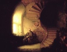 Philosopher in Meditation, Rembrandt, 1632.    