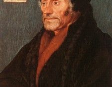 Holbein Erasmus of Rotterdam, oil on wood, Metropolitan Muse.   