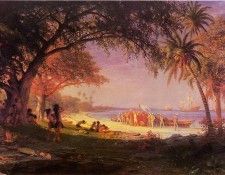 Bierstadt Albert The Landing of Columbus. ��������, �������