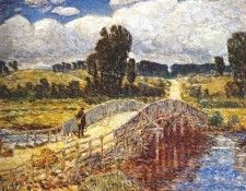 hassam bridge at old lyme 1908. , 