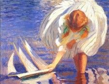 tarbell girl with sailboat 1899. ,  