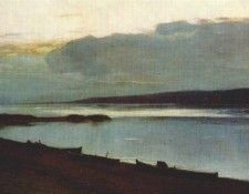 levitan evening on the volga 1886-8. , 