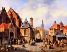 Carabain Jaques Francois A town in Holland Sun .  Carabain