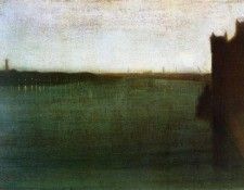 Whistler Nocturne Grey and Gold. ,   