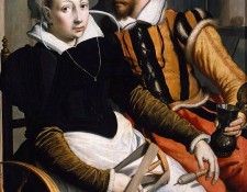 Pietersz Pieter Man and woman at spinningwheel Sun. Pietersz, 