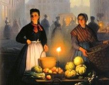 Schendel Petrus Van. A Market Stall By Moonlight