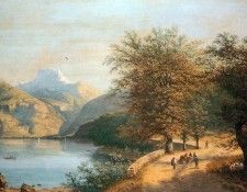 Knip Henri Mountainous landscape Sun. Knip, 