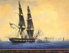 roux brig grand turk saluting marseilles 1815. 