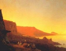 aivazovsky evening in the crimea, yalta 1848. ����������� ���� ��������������