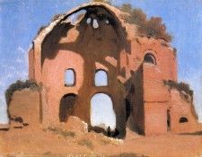 Corot Temple of Minerva Medica Rome. , --