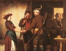 Defregger Franz Von Abschied Der Jager. ,  