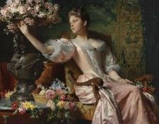 Lady with Flowers. Czachorski,   
