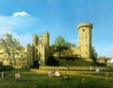 Canaletto Warwick Castle- The East Front, 1748-49, Birmigham. 