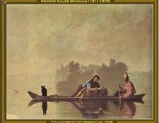 George Bingham-Fur Hunters On The Missouri(-1845) Po Amp 037. Bingham  