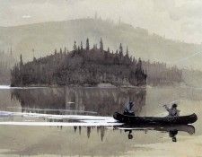 Homer Winslow Two Men in a Canoe. , 