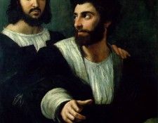 Raffaello Portrait of the Artist with a Friend, traditionall. 