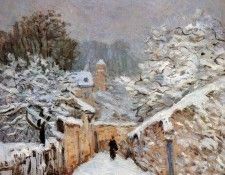 Sisley Alfred Snow in Louveciennes Sun. , 