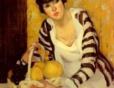 Peterson Jane Girl With Fruit. ��������, �����