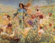 Rochegrosse The Knight of the Flowers. Rochegrosse,  