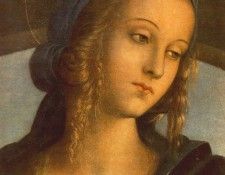 Perugino Pietro The Madonna between St. John the Baptist and St. Sebastian 1493 detail1. , 
