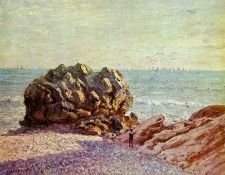 Sisley Alfred Stor Rock Ladys cove in the evening Sun. , 