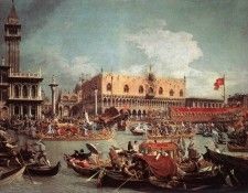 CANALETTO The Bucintoro Returning To The Molo On Ascension Day. 