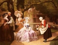 Caraud Joseph Marie Antoinette And Louis XVI In The Garden . , 