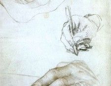 Holbien the Younger Studies of the Hands of Erasmus of Rotterdam. �������� ���� �������