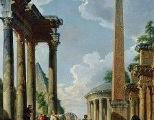 Architectural Capriccio with a Preacher in the Ruins. ,  