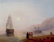 Aivazovskii Ivan Konstantinovich A Conversation On The Shore Dusk.   