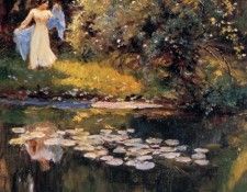 Hubert von Herkomer - Au Jardin (detail), De. Herkomer,  