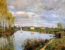Sisley Alfred The Seine at Argenteuil Sun. Сислей, Альфред