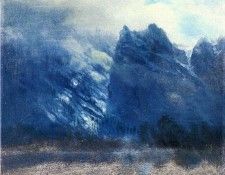 Bierstadt Albert Yosemite Valley Twin Peaks. , 