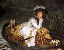 Young Lady in a Boat. Tissot, Жак Джозеф