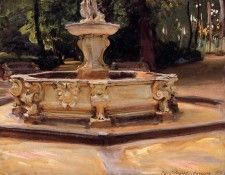 Sargent John Singer A Marble fountain at Aranjuez Spain. ,  