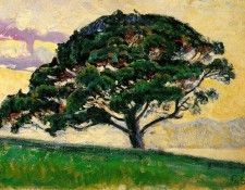 Signac The Large Pine, Saint-Tropez, ca 1892-93, 19x27 cm, E. , 