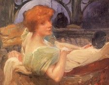 Portrait de Mme Georges Rodenbach. Besnard ���� ��������