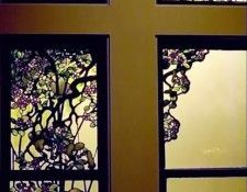 Tiffany Apple Blossom and Magnolia Window. ,  