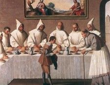 St Hugo of Grenoble in the Carthusian Refectory WGA. ,  