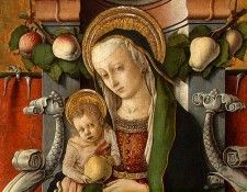 CRIVELLI MADONNA AND CHILD ENTHRONED WITH DONOR, C. 1470, DE.  