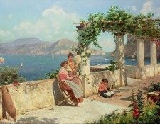      [Figures on a Terrace in Capri]. , 