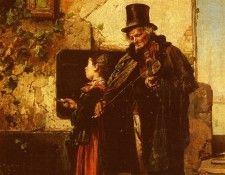 Induno Domenico The Old Musician. Induno, ��������