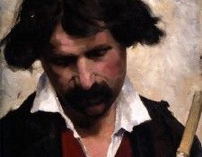 Helene Schjerfbeck Miehen Muotokuva (Portrait of a Man) 1880. Шерфбек, Элен