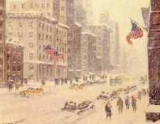 Wiggins Guy Winters Day Fifth Avenue. Wiggins, 