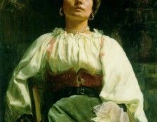 Competition time study 5 and a half days c1896 90.5x72cm. , 